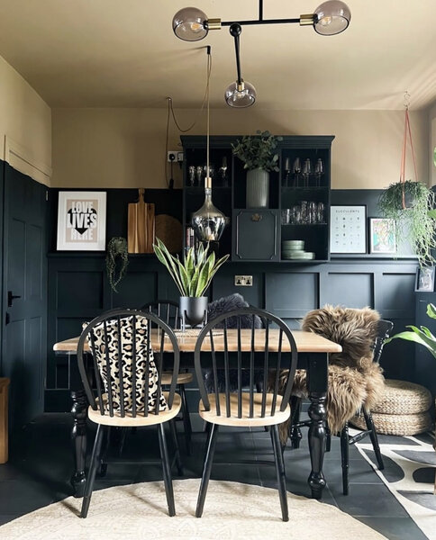 Black inspired kitchen interior 