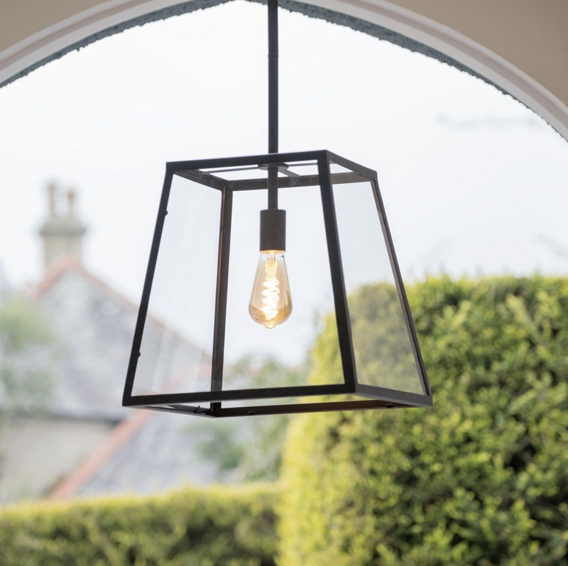 Geo trapeze glass lantern pendant light