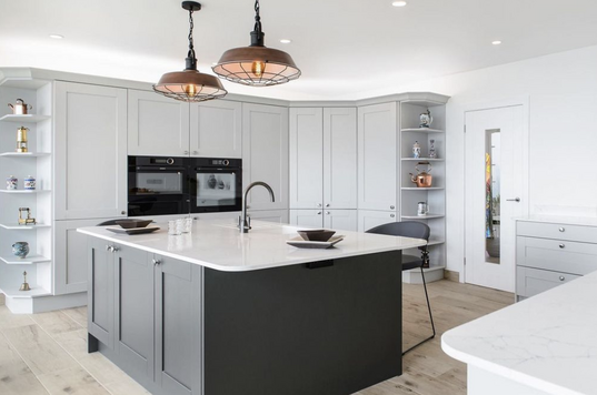 curved kitchen island