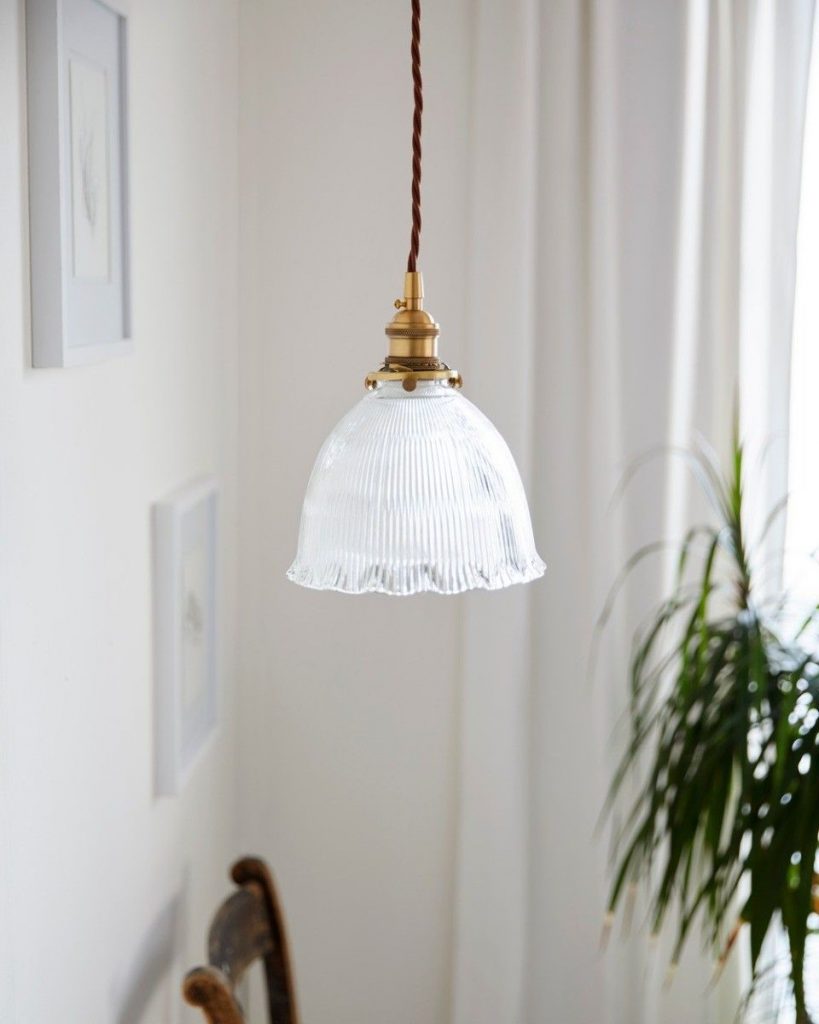 French glass pendant light